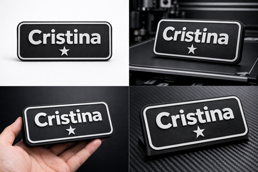 Placa personalizada con nombre