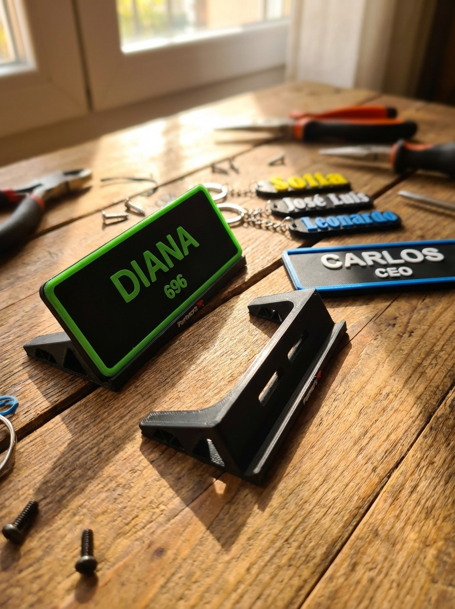 Placa personalizada con nombre